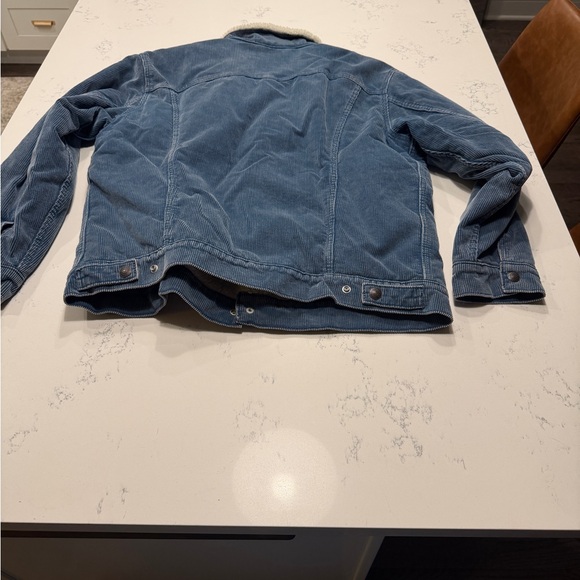 Men's Blue corduroy Jacket with Sherpa Lining - Picture 2 of 10